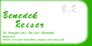 benedek reiser business card